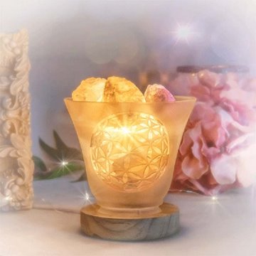 Bild von Tischlampe Blume des Lebens für Edelsteine, LED