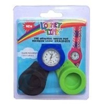 Bild von Rainbow Loom® Loomey Time Armbanduhren Set grün-blau-schwarz
