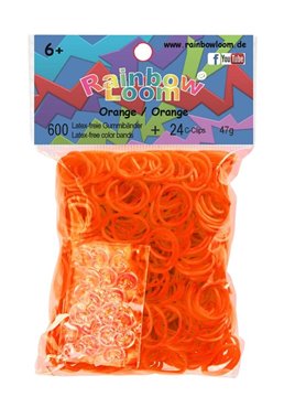 Bild von Rainbow Loom® Gummibänder neon orange opaque
