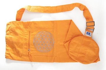 Bild von Yoga Tasche mit Blume des Lebens orange