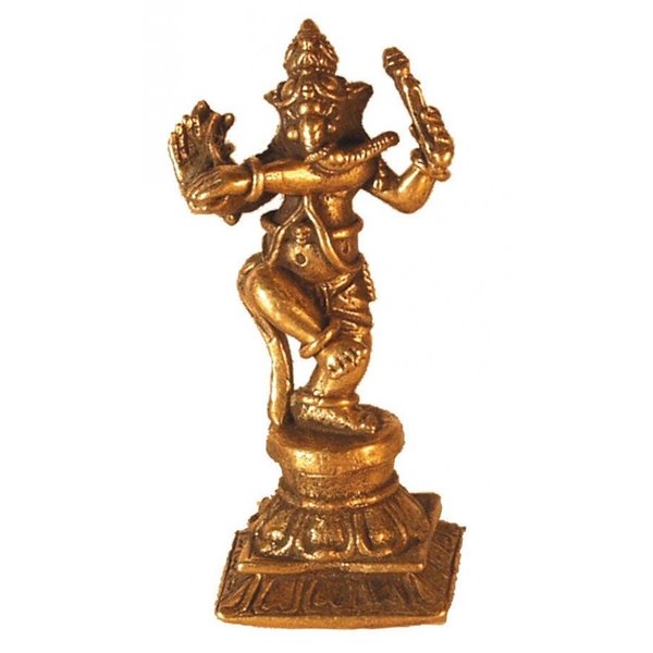 Bild von Ganesha tanzend Messing 3.5 cm