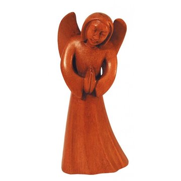 Bild von Engel betend  Holz braun 9 cm x 18 cm