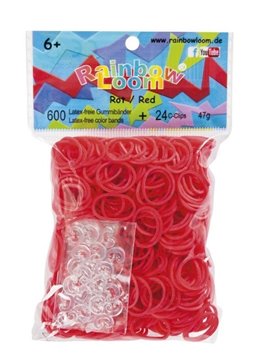 Bild von Rainbow Loom® Gummibänder rot jelly