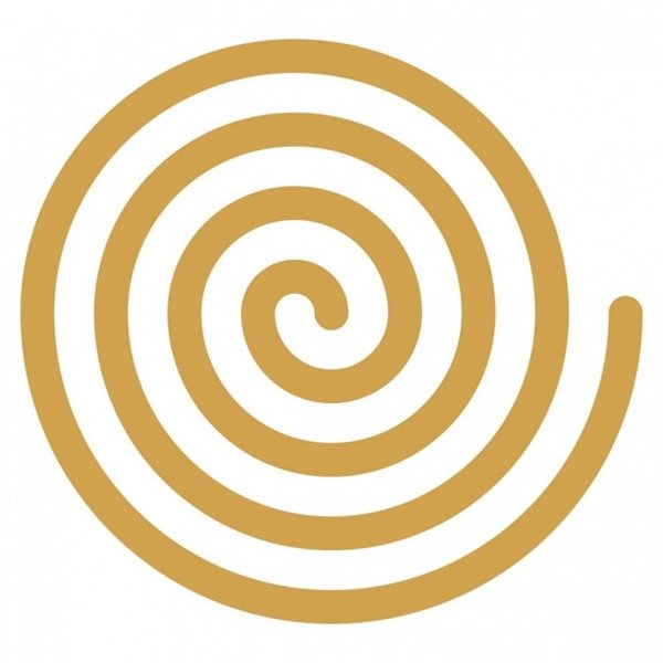 Bild von Aufkleber-Set 4 x 3 cm / 1 x 7.5 cm gold-transparent Linksspirale