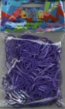 Bild von Rainbow Loom Silikonbänder Metallic lila