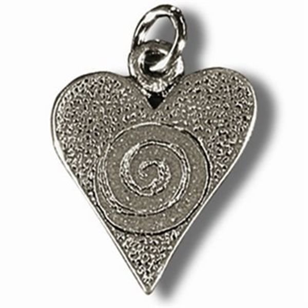 Bild von Zinn-Amulett Herz und Schlange