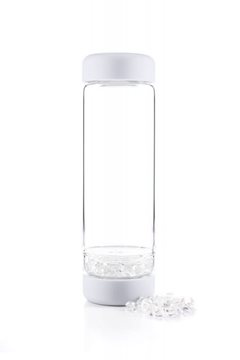 Bild von VitaJuwel inu! Edelsteinflasche mit Bergkristall in cloud white