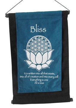 Bild von Wandbehang Bliss mit Blume des Lebens und Lotus