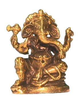 Bild von Ganesha sitzend Messing
