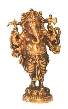 Bild von Ganesha stehend Messing