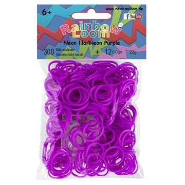 Bild von Rainbow Loom® Silikonbänder neon lila