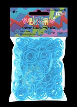 Bild von Rainbow Loom® Silikonbänder glitzer blau