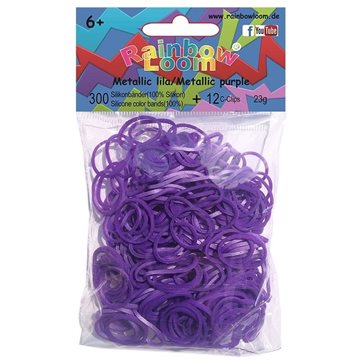 Bild von Rainbow Loom® Silikonbänder metallic lila