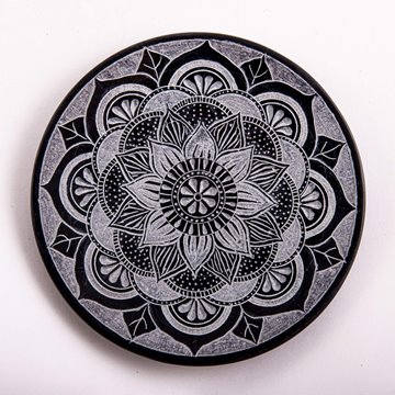 Bild von Räucherstäbchenhalter aus Speckstein Mandala, gross