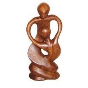 Bild von Tantrische Skulptur Swing Holz braun 20 cm