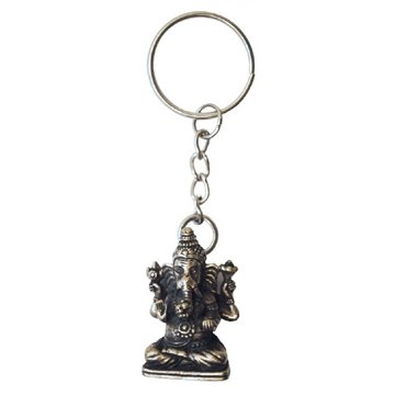 Bild von Schlüsselanhänger Ganesha Messing 8 cm