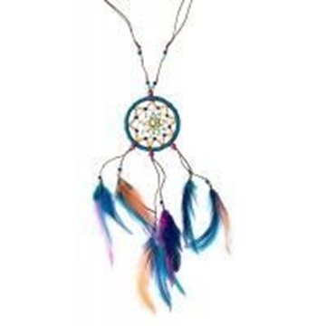 Bild von Halskette Traumfänger Mandala türkis