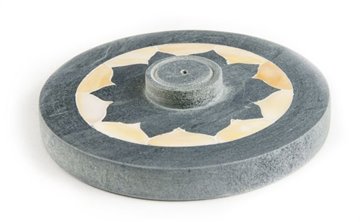 Bild von Räucherstäbchenhalter Lotus Speckstein mit Perlmutteinlage