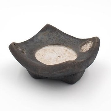 Bild von Keramikständer Heilkräuterkerze, dunkel Spirale