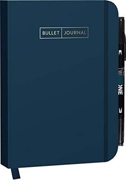 Bild von Bullet Journal "Deep Blue" 05 mit original Tombow TwinTone Dual-Tip Marker 33 black