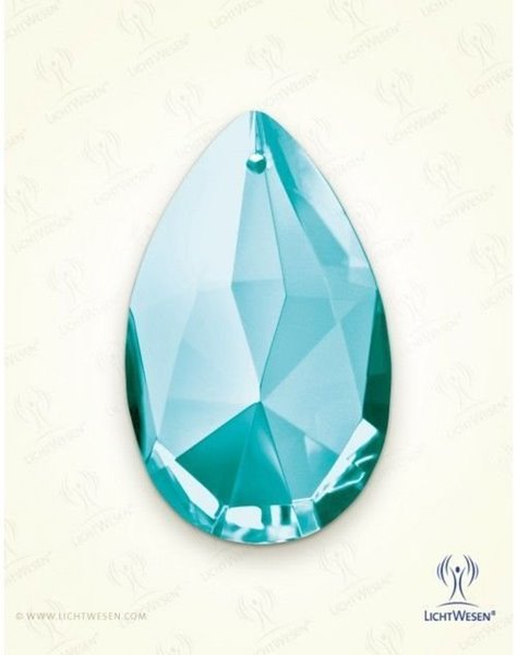Bild von Schöpfungsstrahl Türkis, Kristalltropfen mit Silberclip