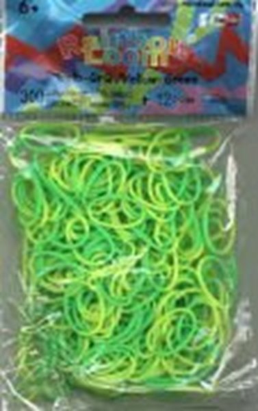 Bild von Rainbow Loom Silikonbänder Gelb-grün/Yellow-green