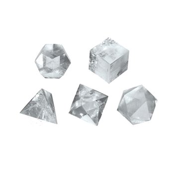 Bild von Set Platonische Körper aus Bergkristall, klein