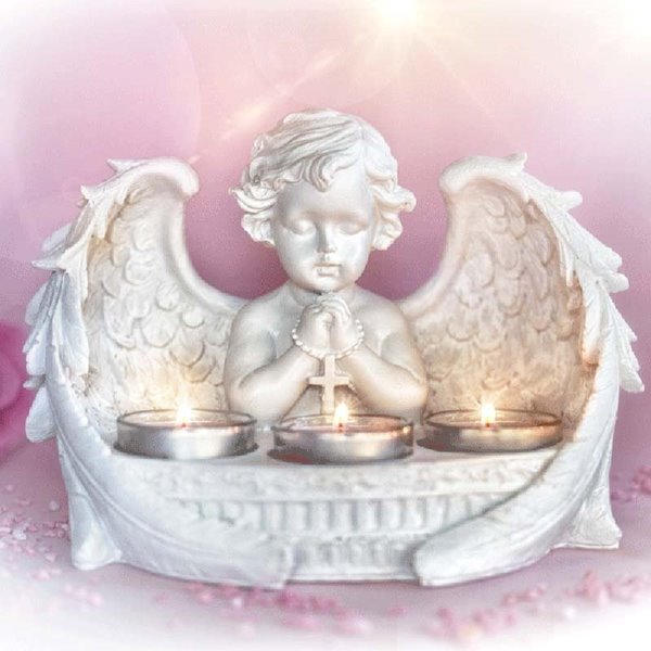 Bild von Teelichthalter Engelchen für 3 Teelichter