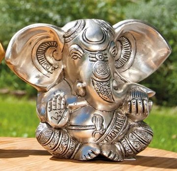 Bild von Ganesha, versilbert, 13 cm