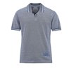 Bild von Polo-Shirt in dunkelblau-weiss-melange von The Spirit of OM
