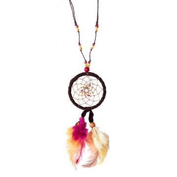 Bild von Halskette Traumfänger Mandala braun