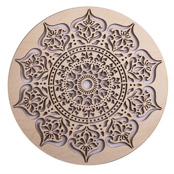 Bild von Mandala der inneren Weisheit aus Holz
