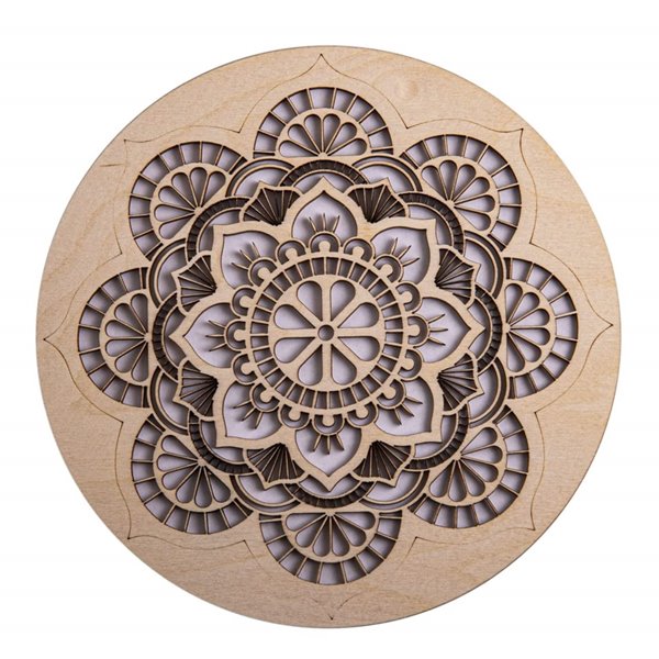 Bild von Mandala der Entspannung aus Holz