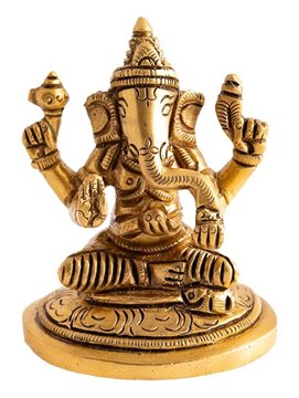 Bild von Ganesha aus Messing, 5.9 cm