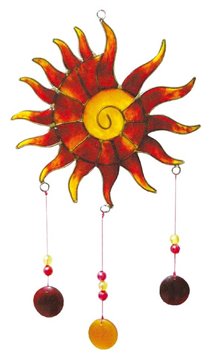 Bild von Spiritcatcher Sonnenspirale Fiberglas rot 14x25cm
