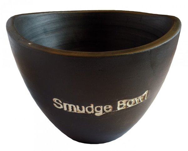 Bild von Räuchergefäss Smudge-Bowl klein Keramik schwarz
