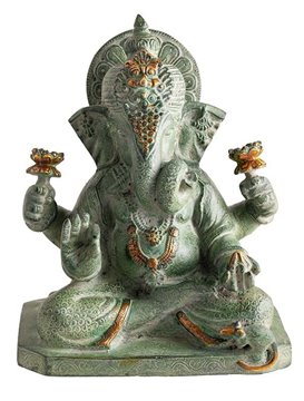 Bild von Ganesha grün, 22.5 cm