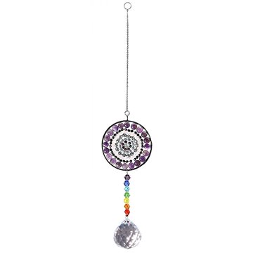 Bild von Suncatcher Mandala lila 36 cm, Kristall, Glas, Metall
