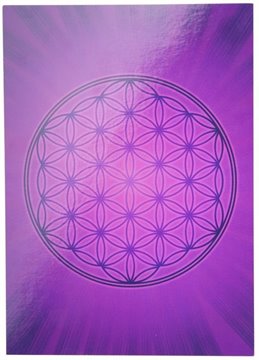 Bild von Blume des Lebens Postkarte Aufkleber violett