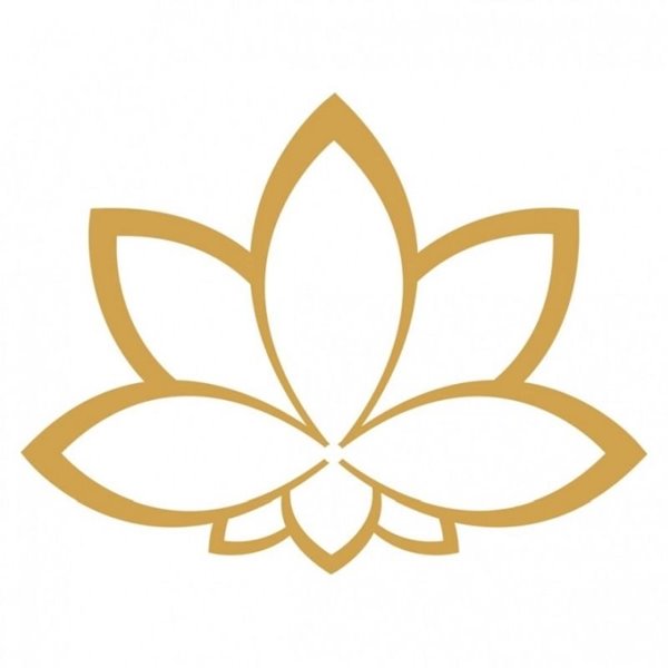 Bild von Aufkleber-Set 4 x 3 cm / 1 x 7.5 cm gold-transparent Lotus