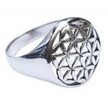Bild von Ring Blume des Lebens 2 cm, Silber