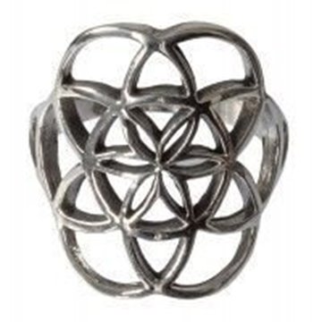 Bild von Ring Blume des Lebens 2.5 cm, Silber