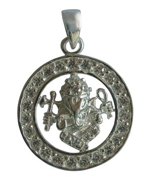 Bild von Anhänger Ganesha 2 cm, Silber 