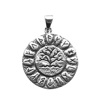 Bild von Anhänger Runen/Lebensbaum 3 cm, Silber