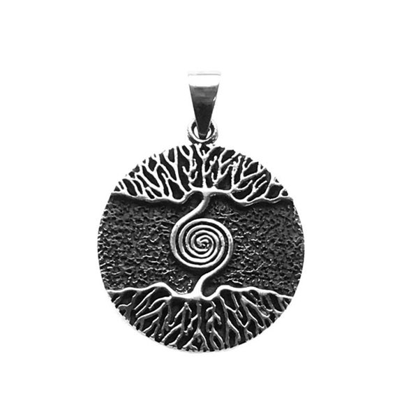 Bild von Anhänger Lebensbaum/Spirale 3 cm, Silber
