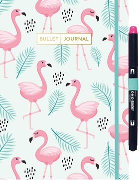 Bild von Bullet Journal "Flamingo" mit original Tombow MONO edge Dual-Tip Highlighter pink