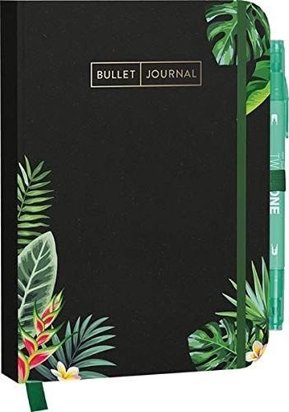 Bild von Bullet Journal "Aloha" 05 mit original Tombow TwinTone Dual-Tip Marker 86 mint green