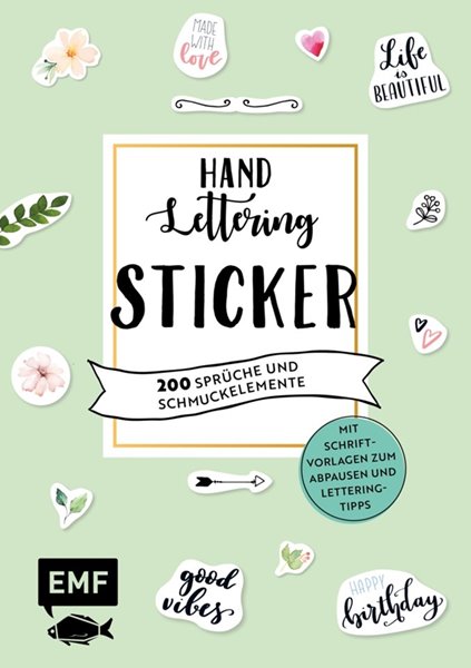 Bild von Janssen, Martina Johanna: Handlettering-Sticker - 200 Sprüche und Schmuckelemente