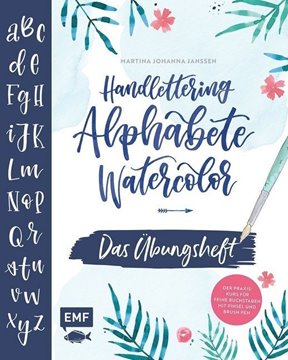 Bild von Janssen, Martina Johanna: Handlettering Alphabete Watercolor - Das Übungsheft