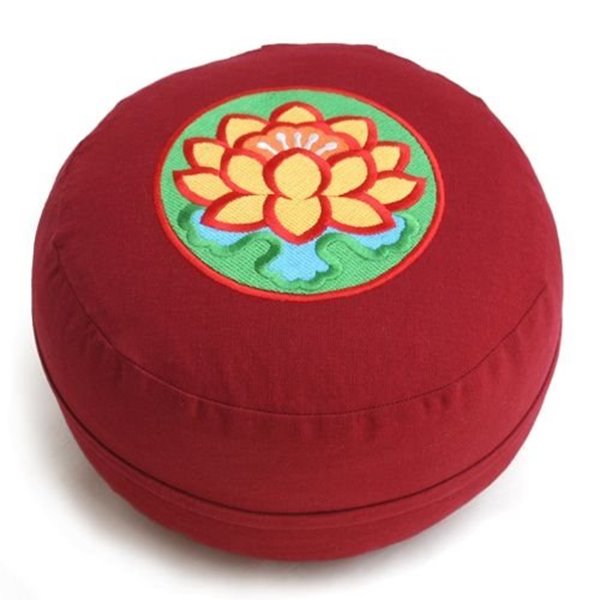 Bild von Meditationskissen Lotus Retro, Höhe 14 cm in Erdbeerrot/Farbig von Lotus Design